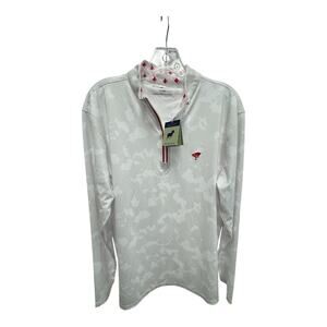 NWT Horn Legend Performance Quarter Zip Snow Camo XL Pull Over Shirt Golf Active